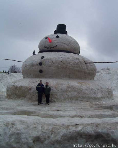 muñeco de nieve gigante