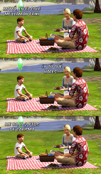 Un Sims que llega a casa y le dice a su madre.... 3