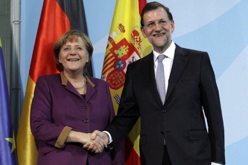 Rajoy, Merkel y la reina de Inglaterra 3