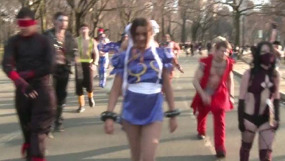 Los personajes de Mortal Kombat y Street Fighter recorren Nueva York sembrando el terror con sus bailes 12
